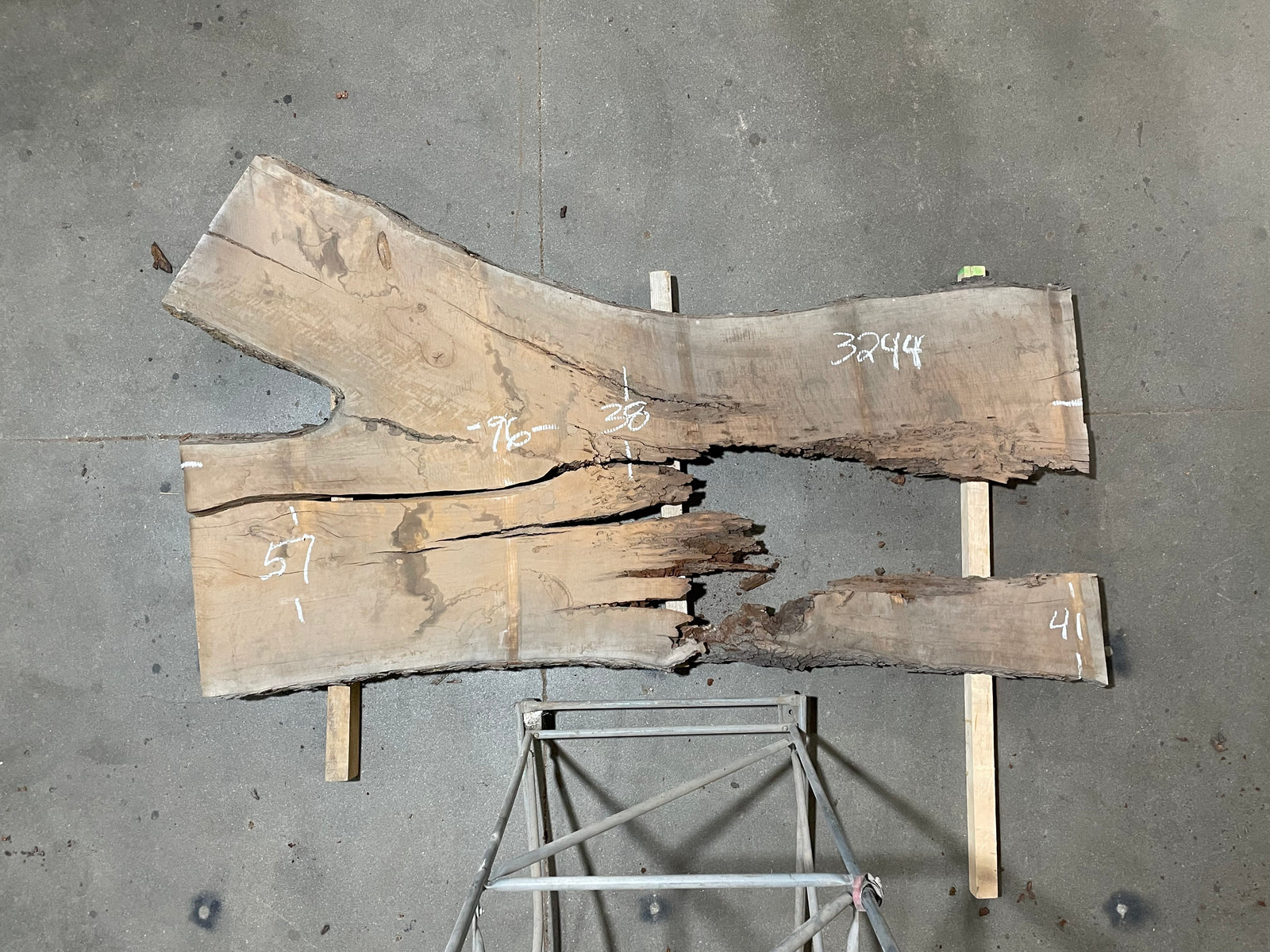 Cherry (3244) 96” L x 38-57" W x 3” T