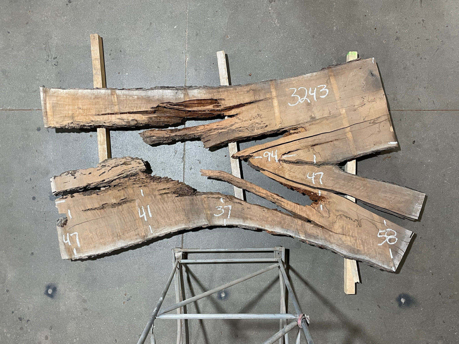 Cherry (3243) 94” L x 37-58" W x 3” T