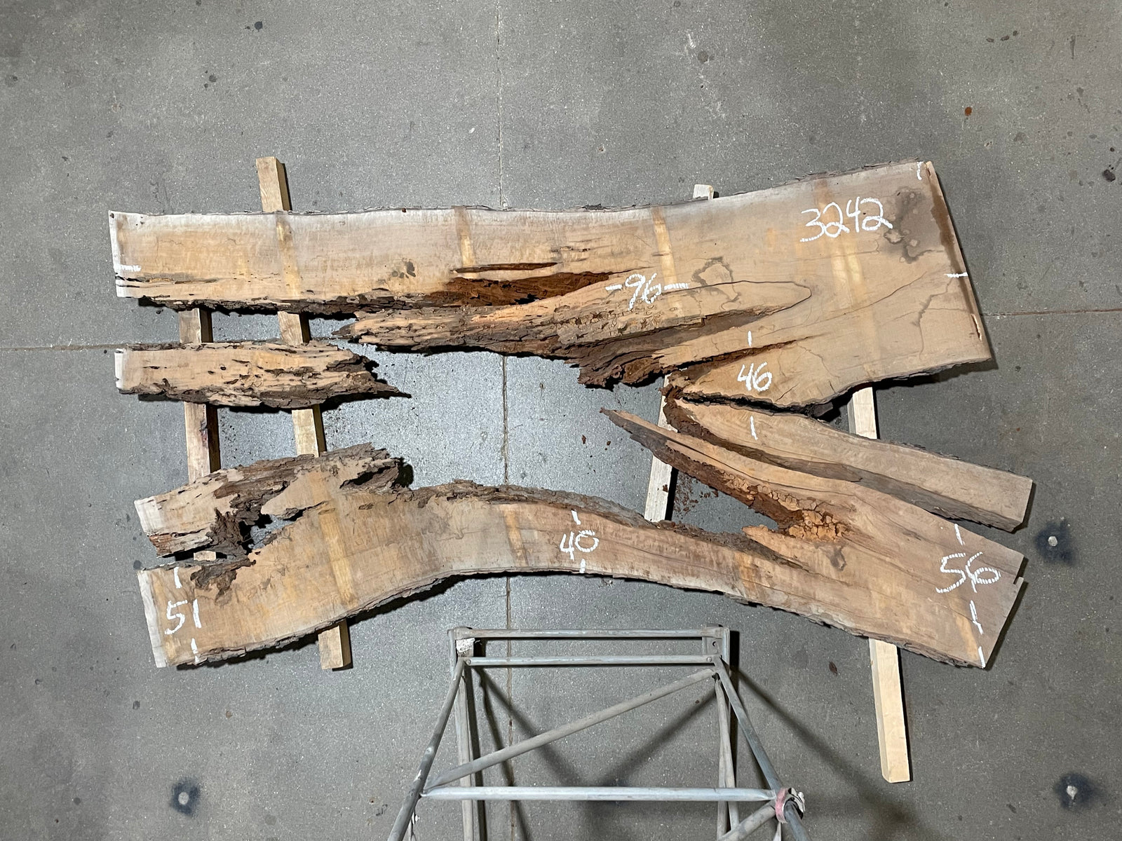 Cherry (3242) 96” L x 40-56" W x 3” T