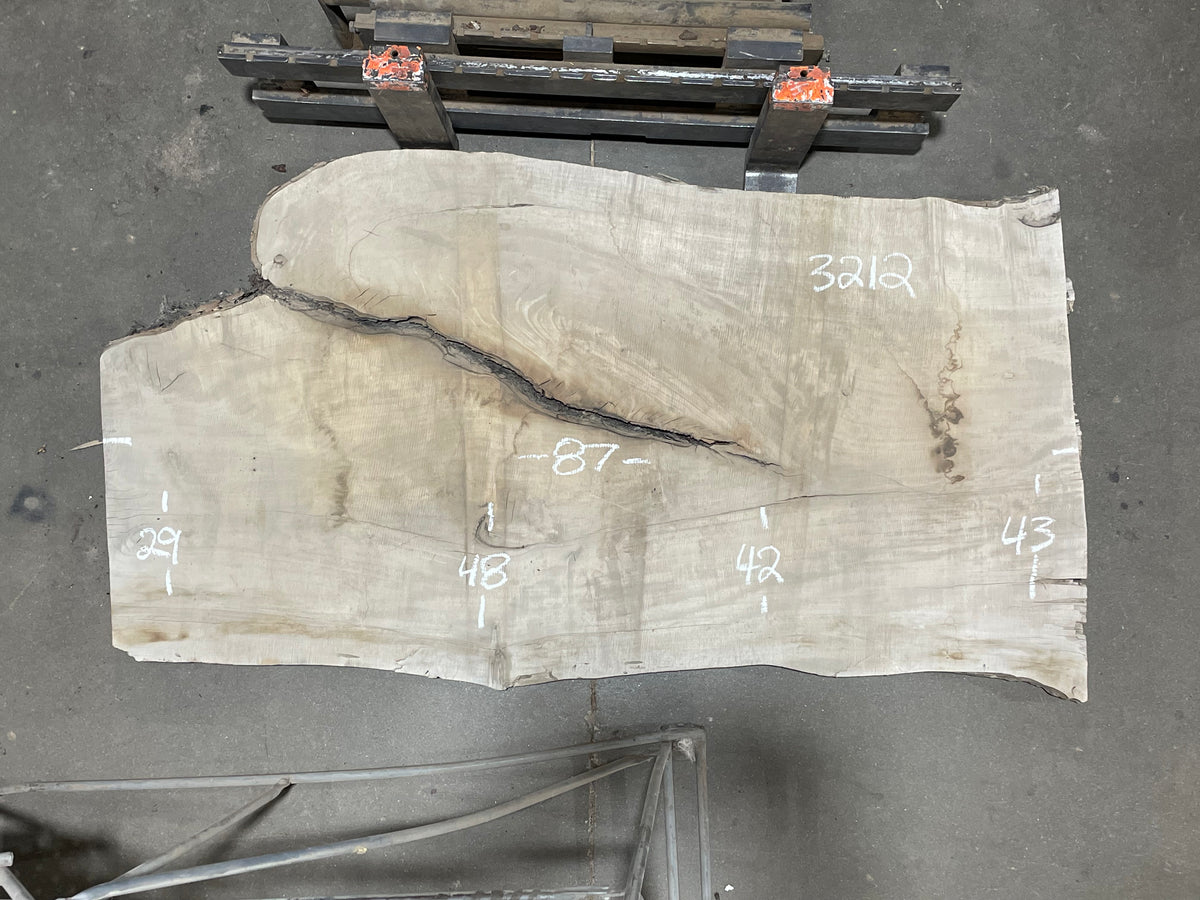 Maple - (3212) 86&quot; L x 30-45&quot; W x 3.25 T