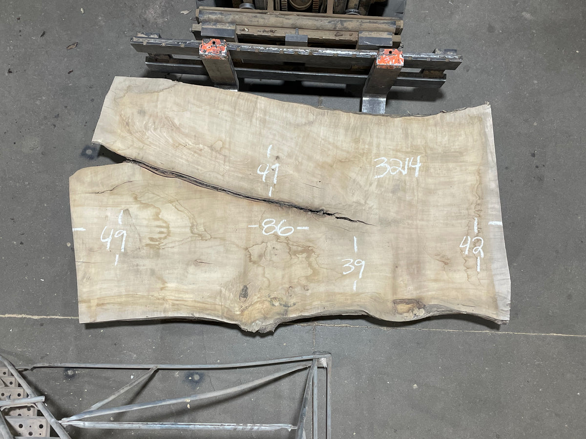 Maple - (3214) 86" L x 39-49" W x 3 T