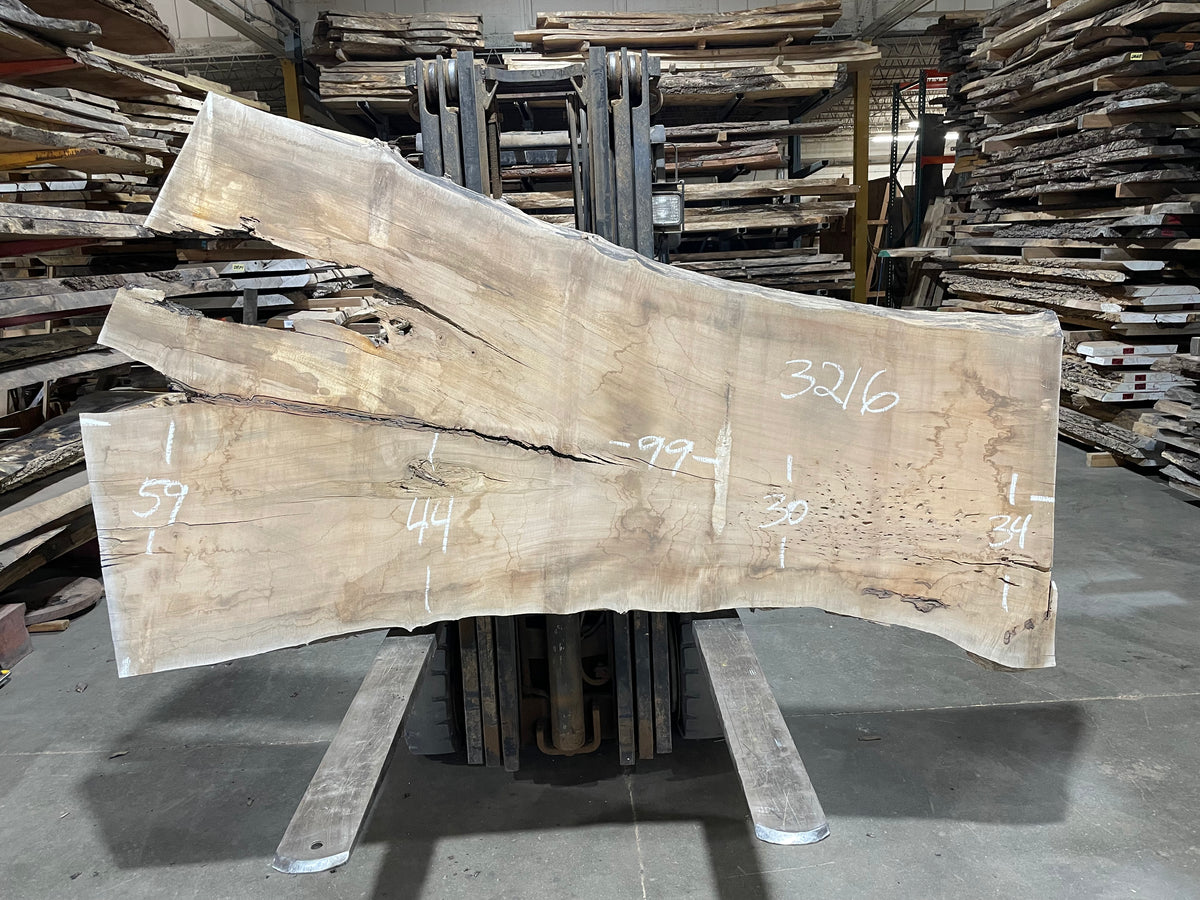 Maple - (3216) 99&quot; L x 30-59&quot; W x 3 T