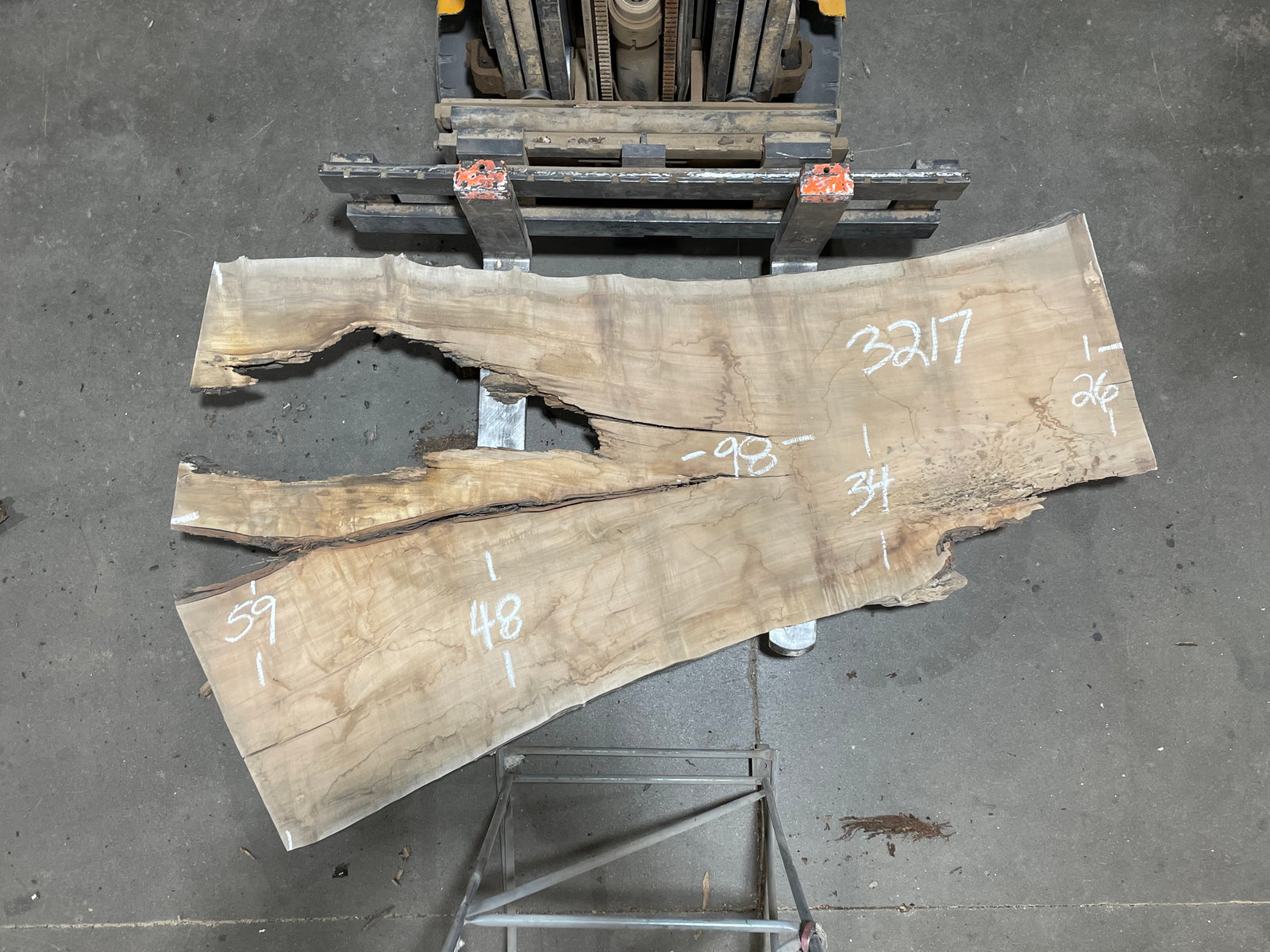 Maple - (3217) 98" L x 26-59" W x 2.75 T