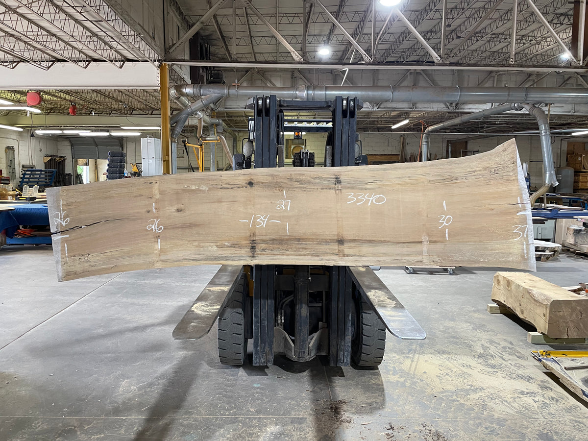 Sycamore (3340) 134” L x 26-37” W x 2.5” T