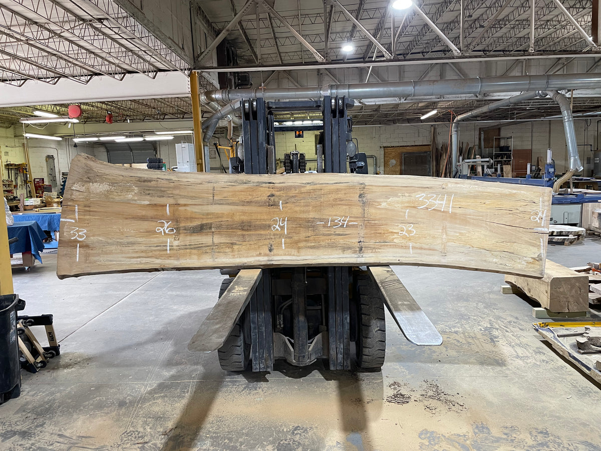 Sycamore (3341) 134” L x 23-33” W x 2.5” T