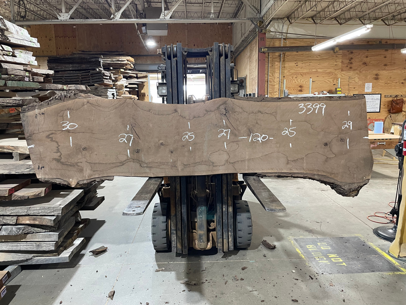 BLACK WALNUT (3399) 120” L x 25-30” W x 3” T