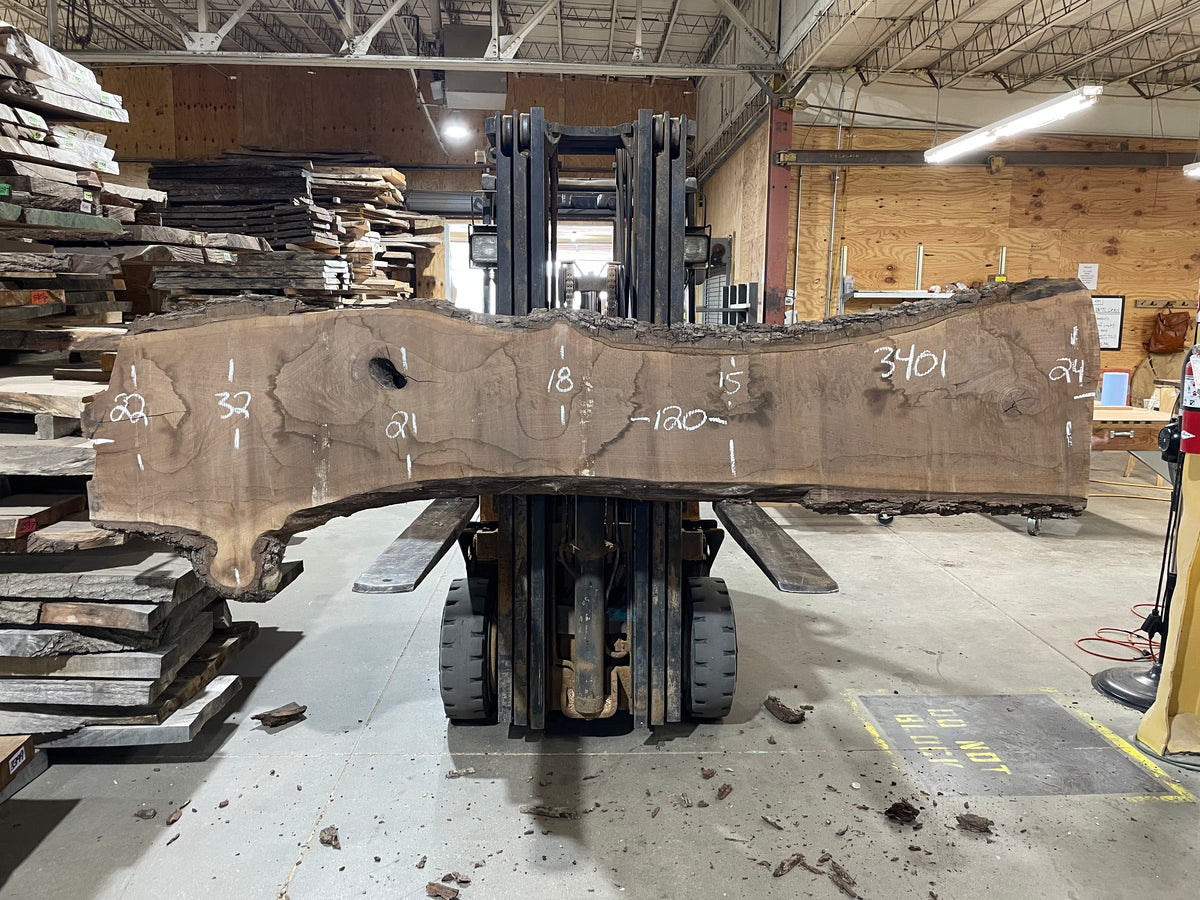 BLACK WALNUT (3401) 120” L x 15-32” W x 2.5” T