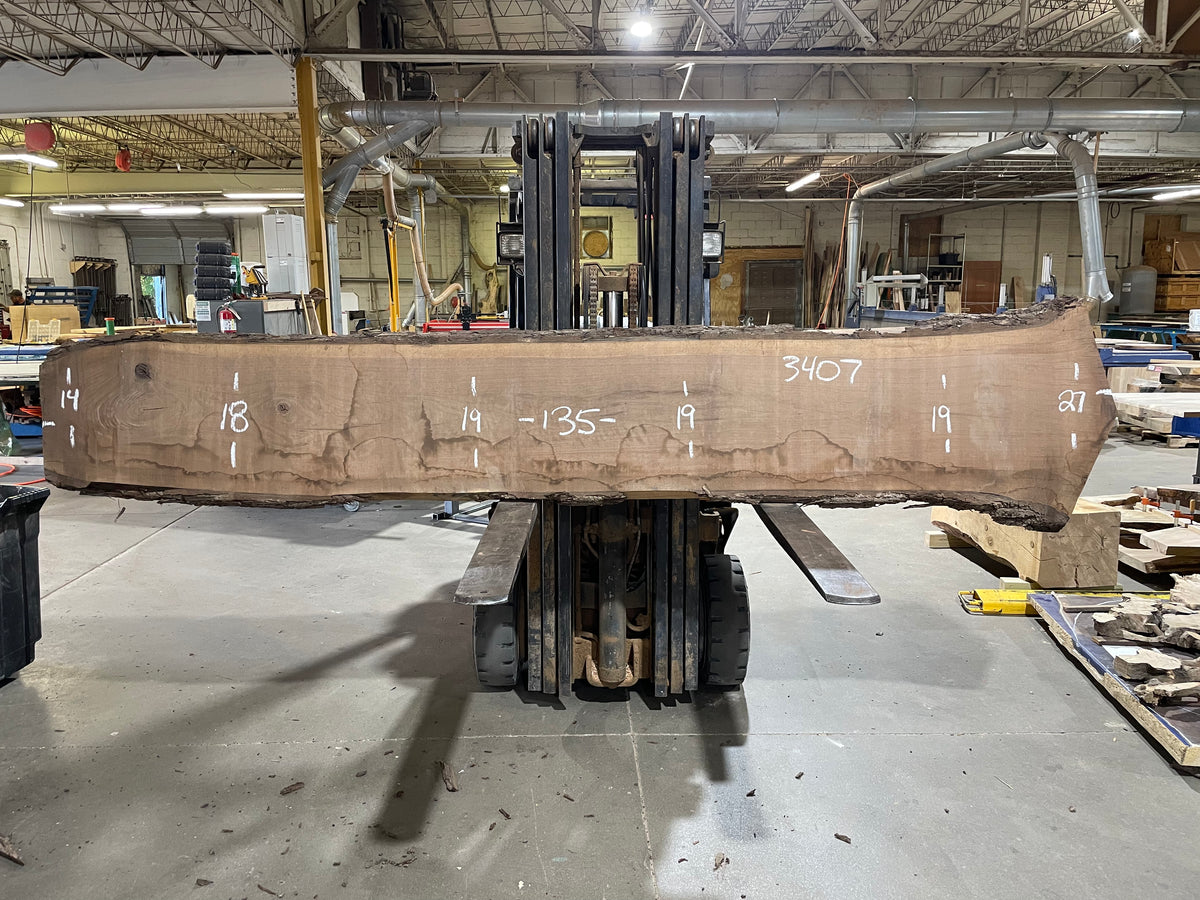 BLACK WALNUT (3407) 135” L x 14-27” W x 2.5” T