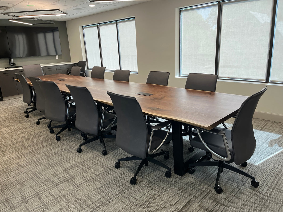 Live Edge Black Walnut Conference Table