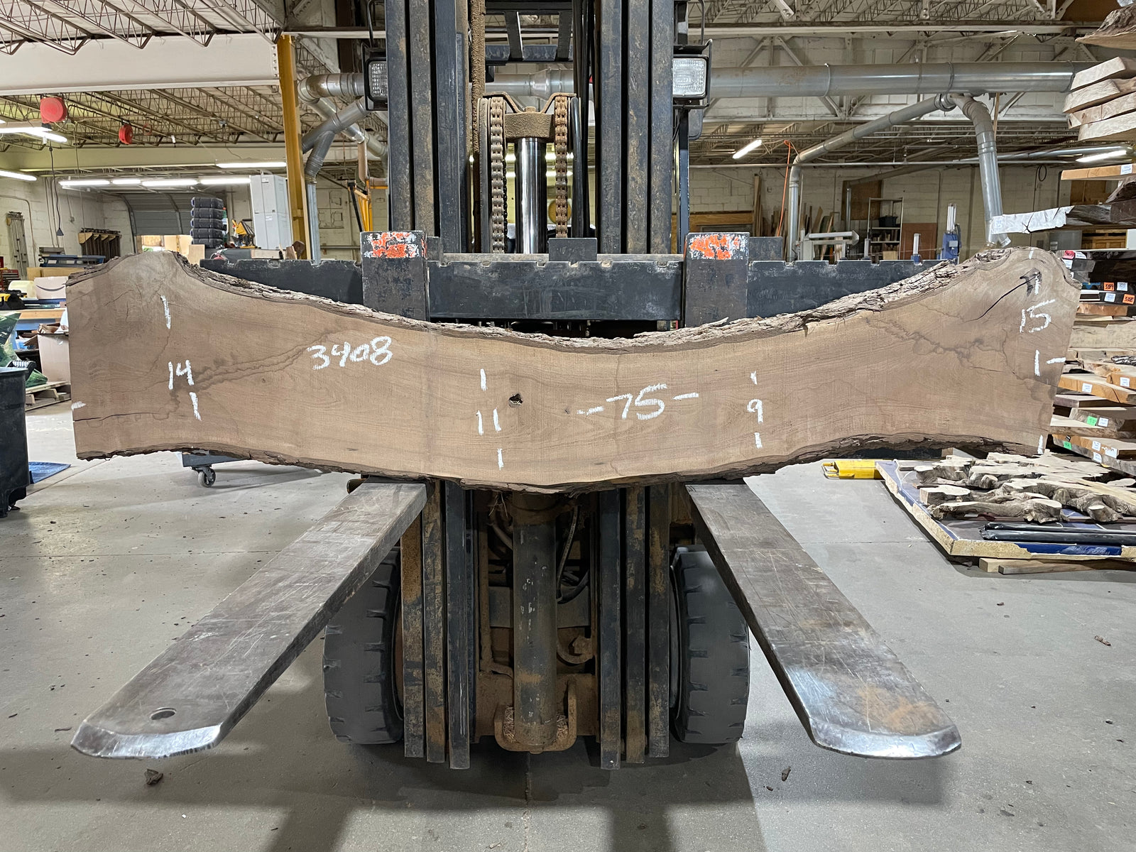 BLACK WALNUT (3408) 75” L x 9-15” W x 2” T