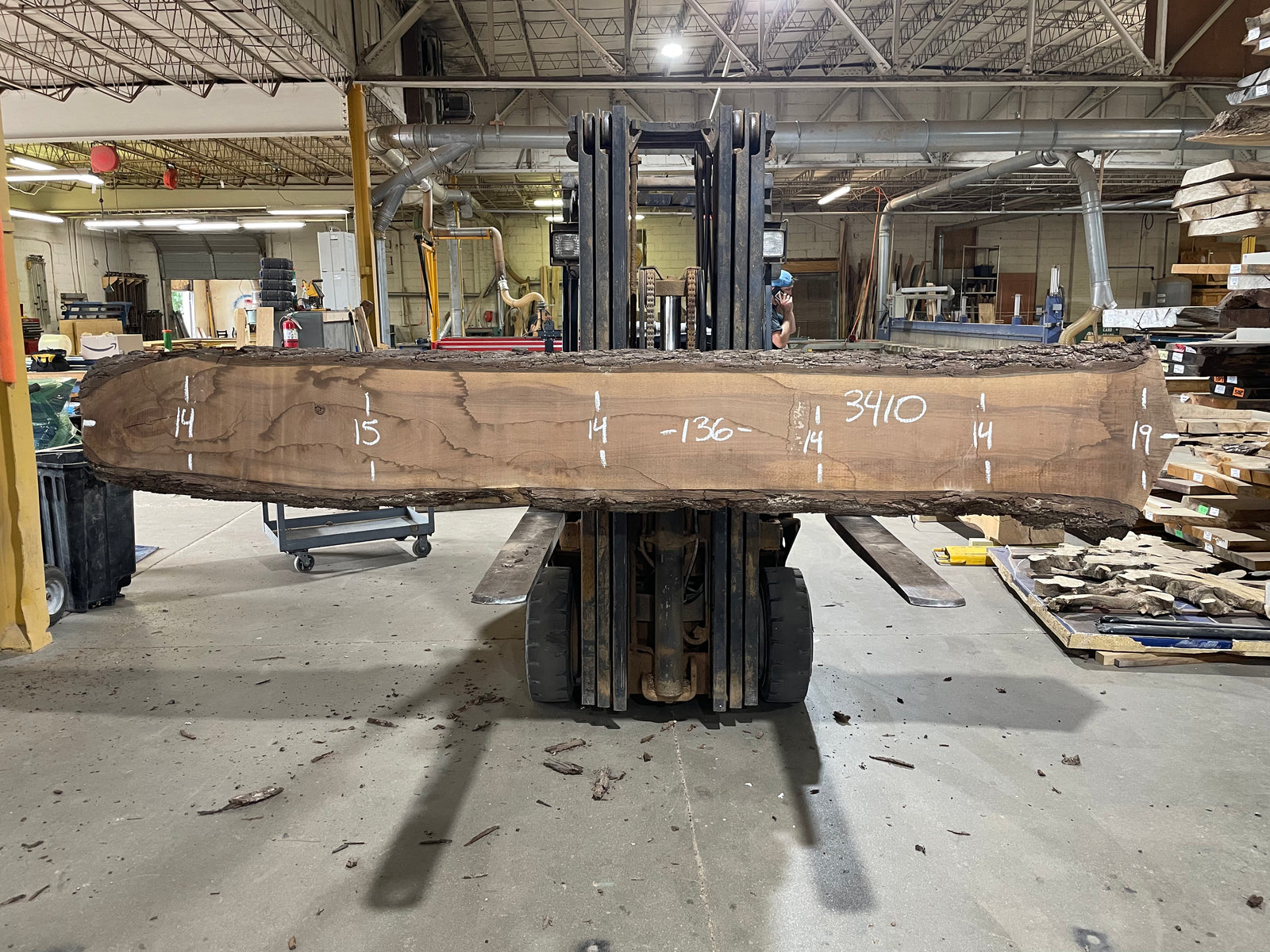 BLACK WALNUT (3410) 136” L x 14-19” W x 2.5” T