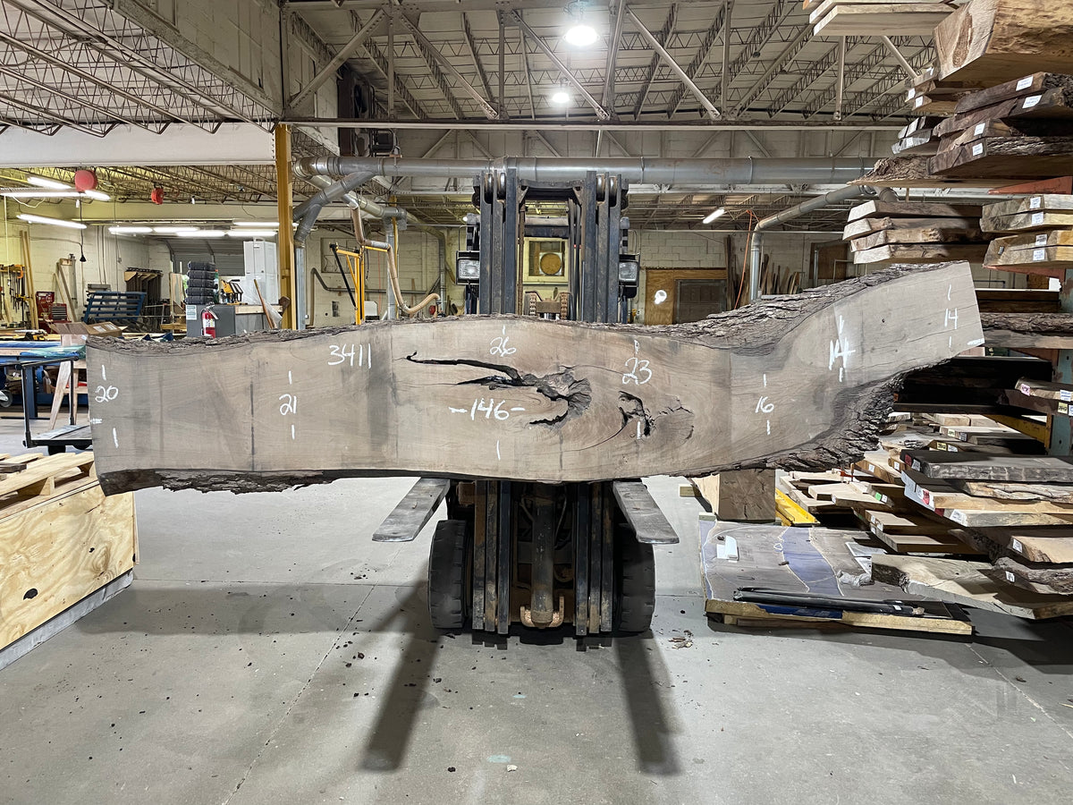 BLACK WALNUT (3411) 146” L x 14-26” W x 2.5” T