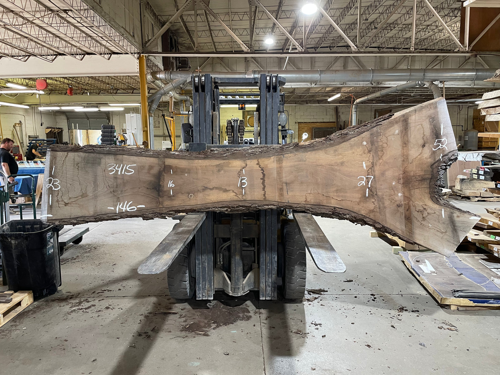 BLACK WALNUT (3415) 146” L x 13-52” W x 2.5” T