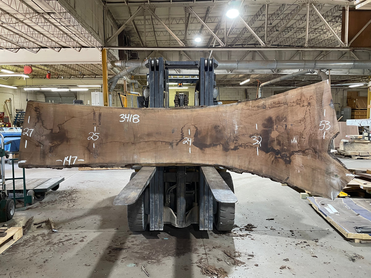 BLACK WALNUT (3418) 147” L x 24-53” W x 2.5” T