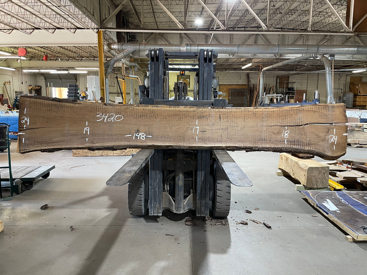 BLACK WALNUT (3420) 148” L x 17-24” W x 2.5” T