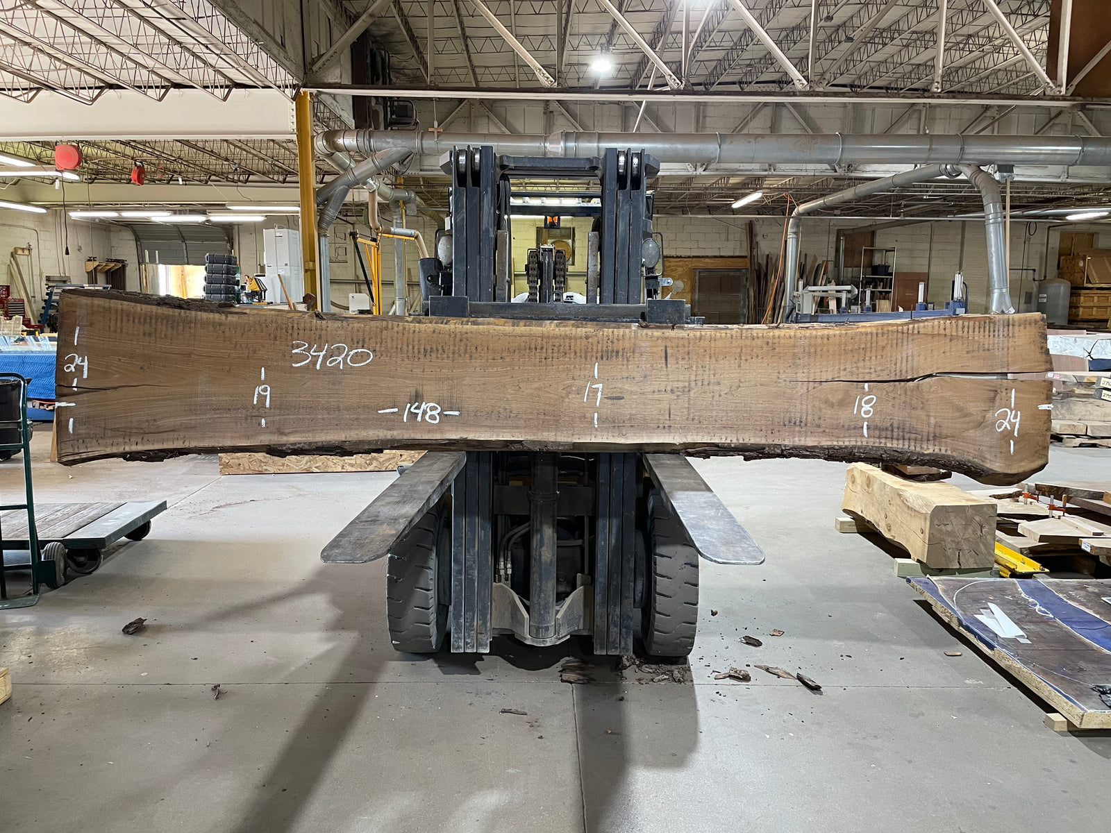 BLACK WALNUT (3420) 148” L x 17-24” W x 2.5” T