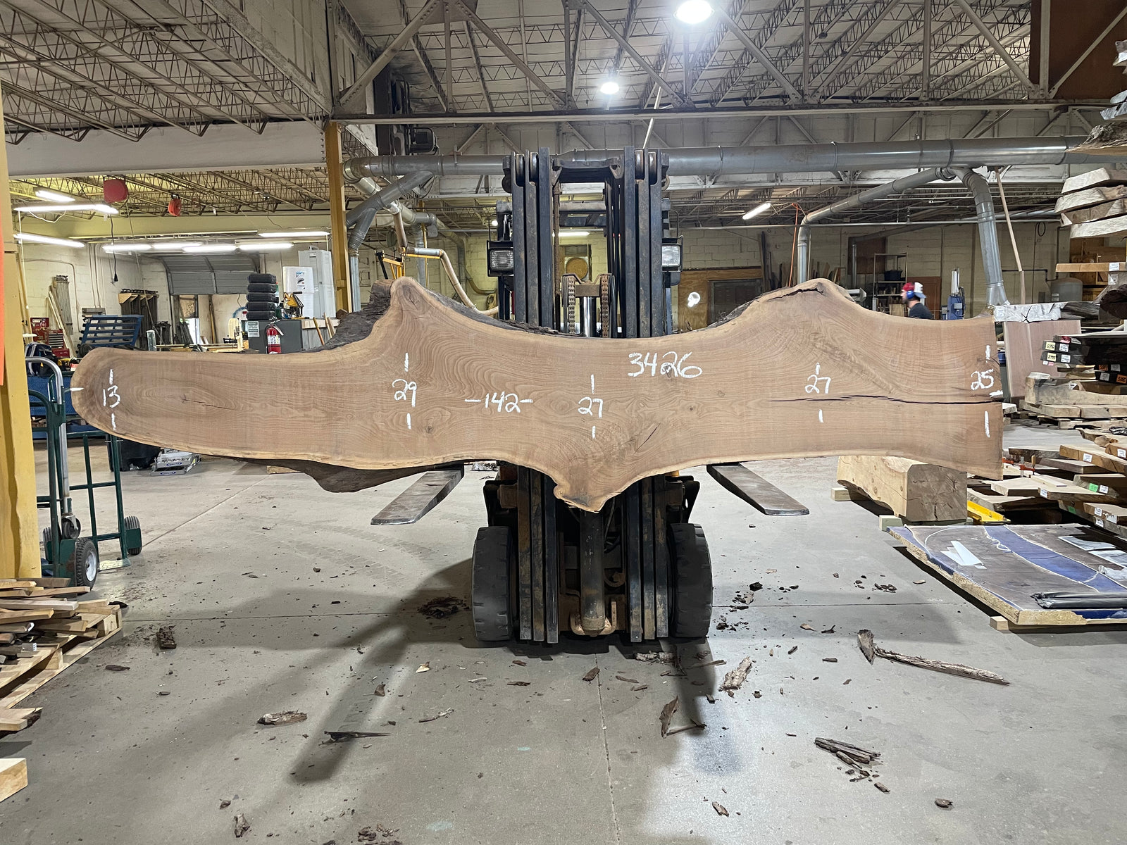 BLACK WALNUT (3426) 142” L x 13-29” W x 2.5” T