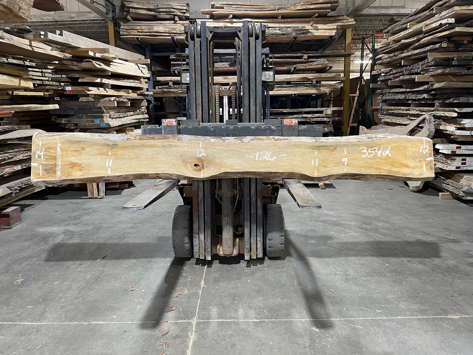 Sycamore (3542) 126” L x 9-14” W x 2.5” T