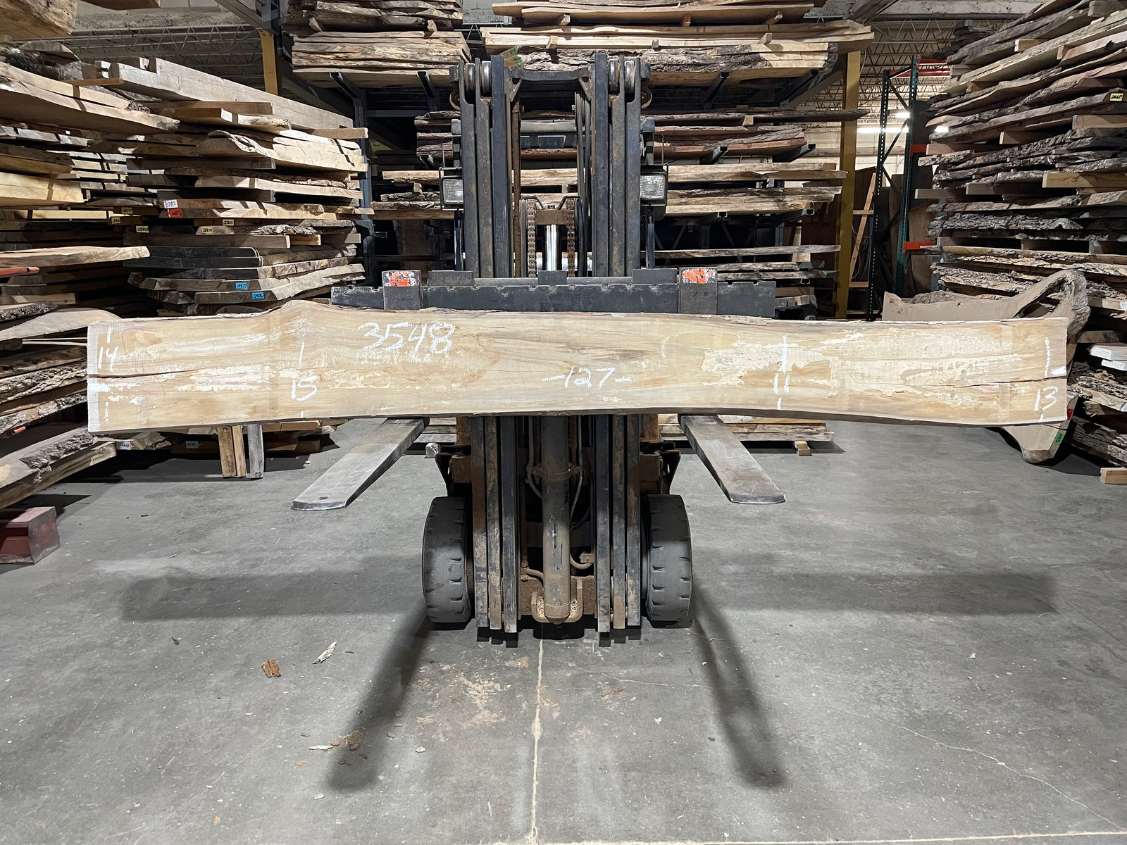 Sycamore (3548) 127” L x 11-15” W x 2” T