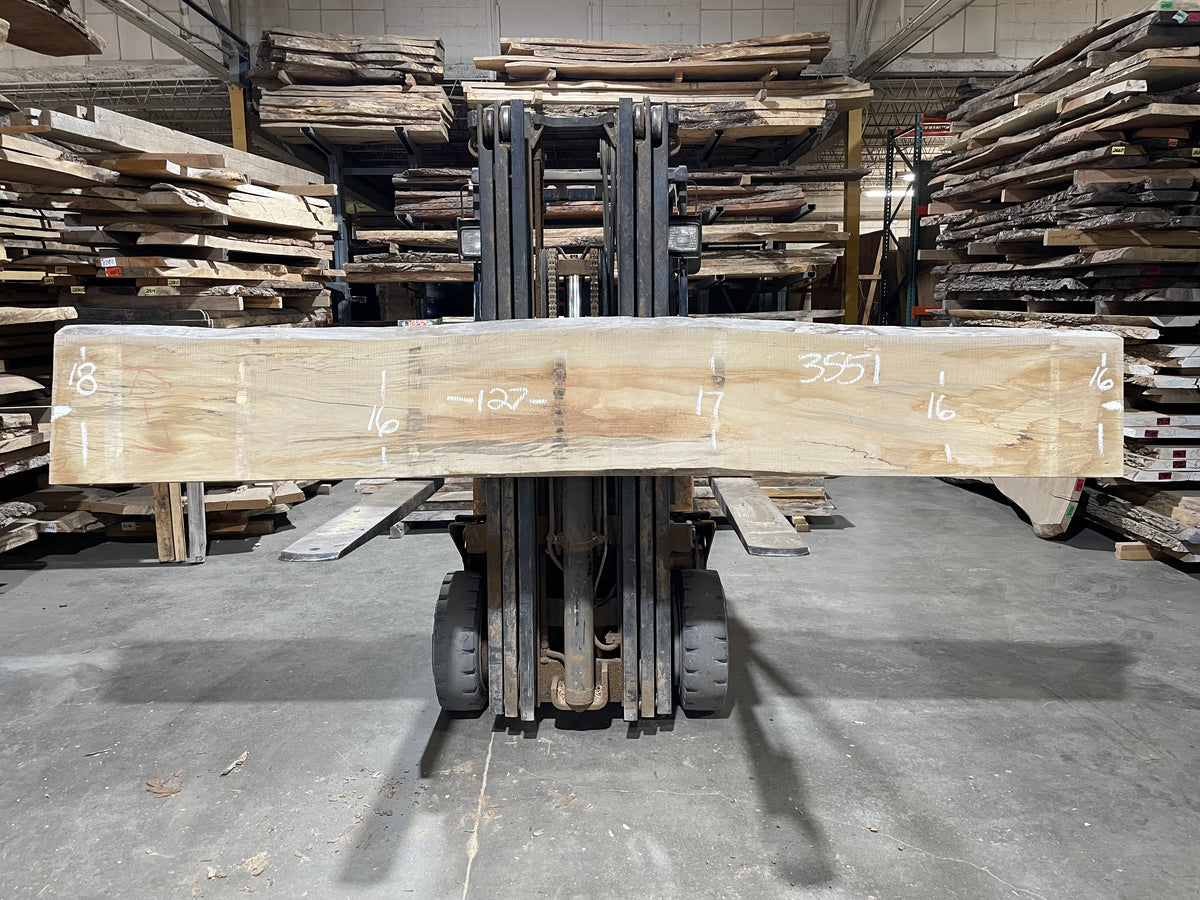Sycamore (3551) 127” L x 16-18” W x 2.5” T