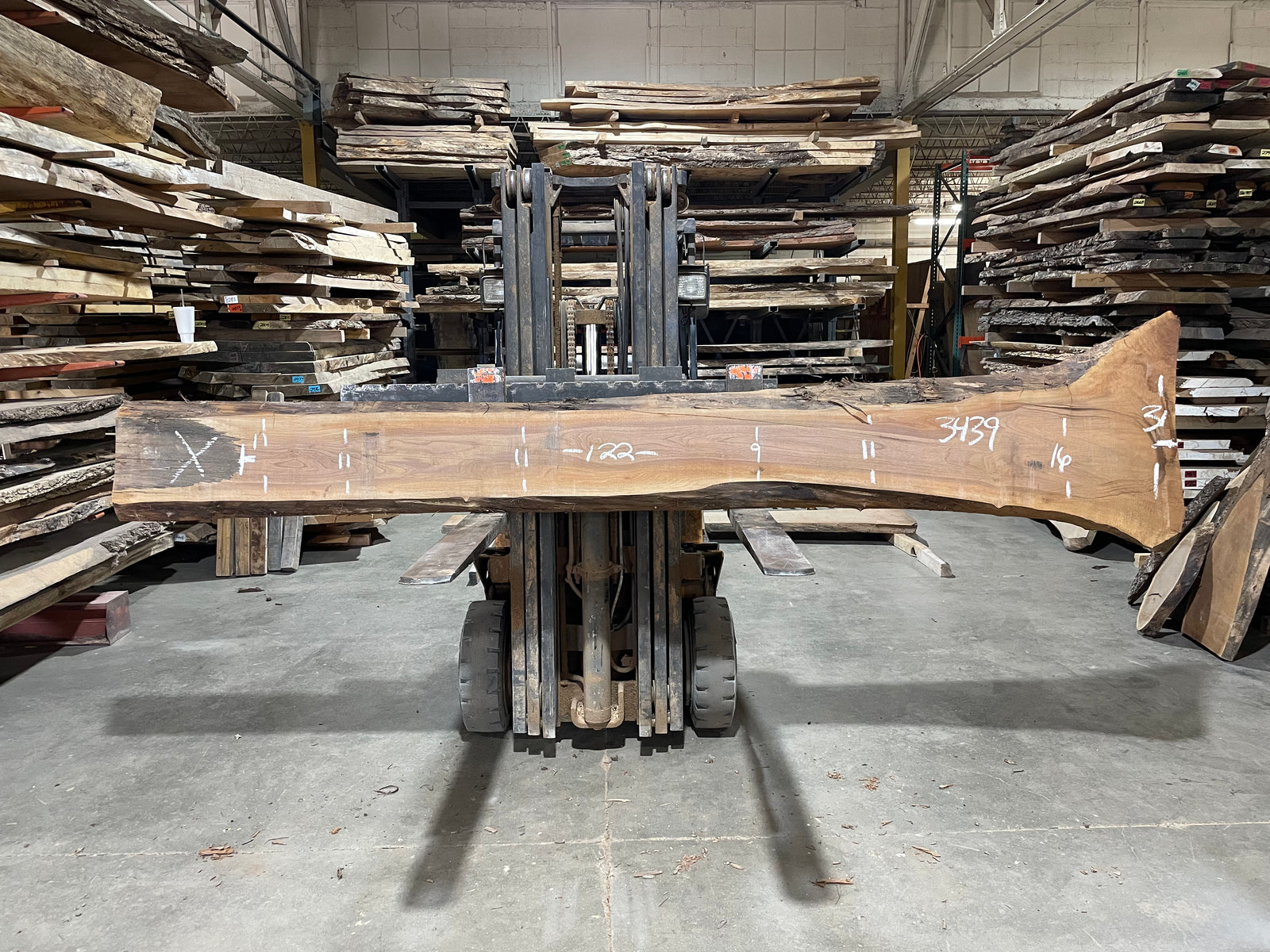 BLACK WALNUT (3439) 122” L x 9-31” W x 2.5” T