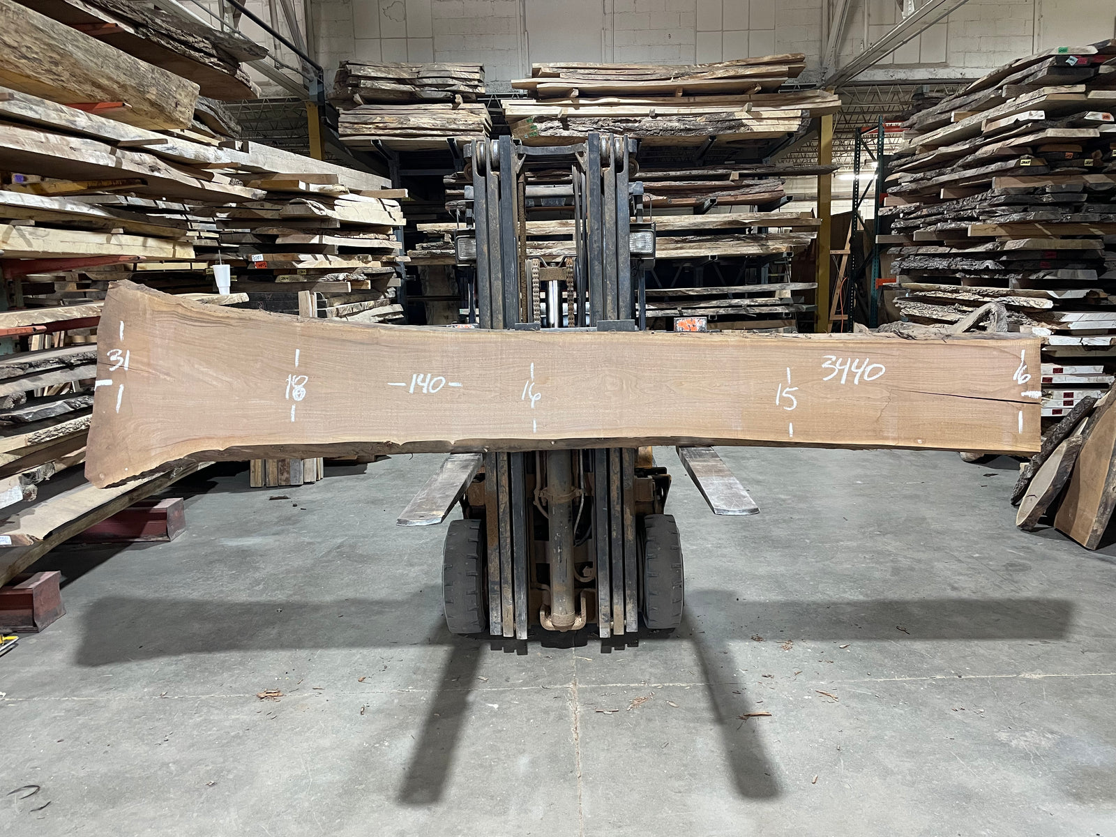 BLACK WALNUT (3440) 140” L x 15-31” W x 2.5” T