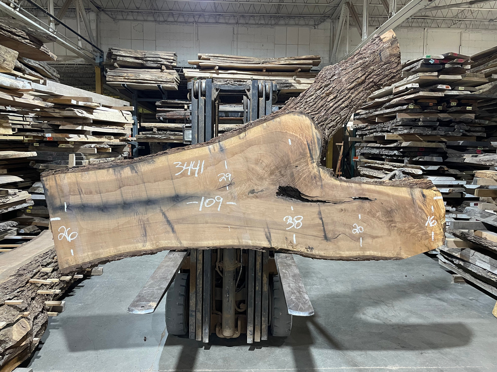 BLACK WALNUT (3441) 109” L x 16-38” W x 2.5” T
