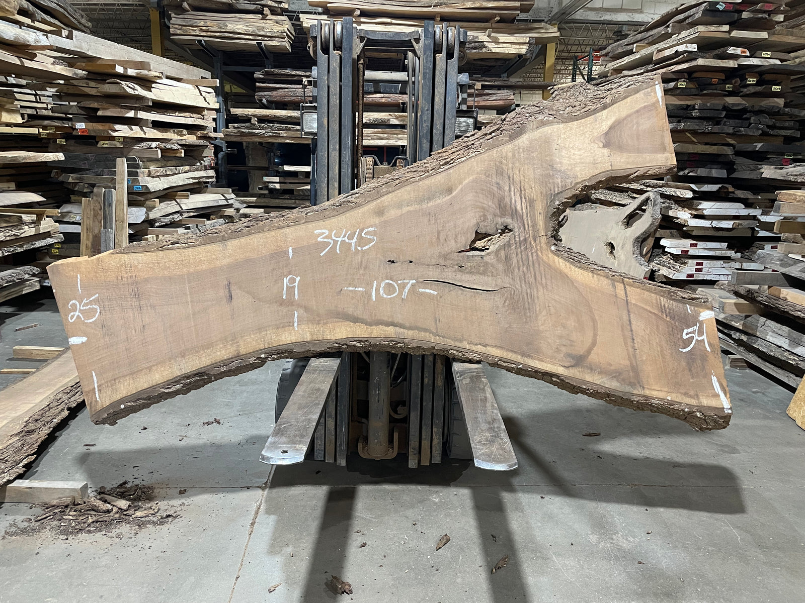 BLACK WALNUT (3445) 107” L x 19-54” W x 3” T