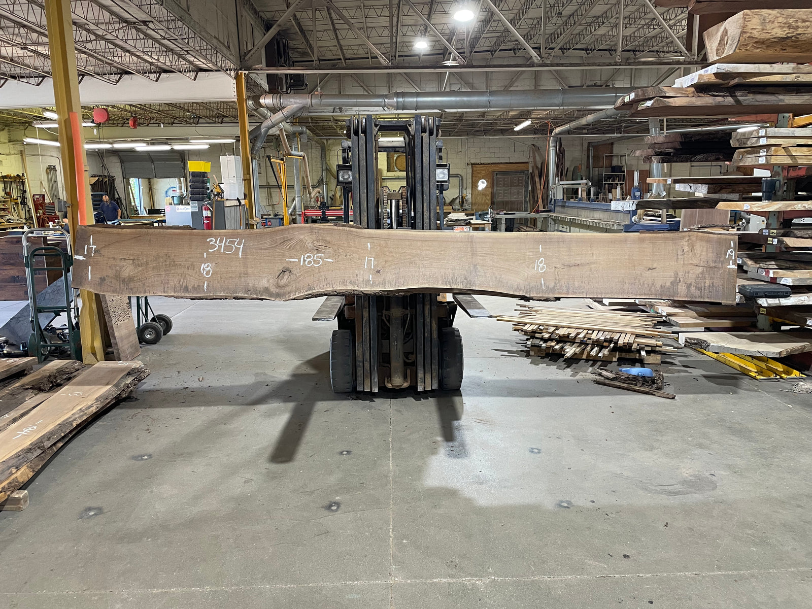 BLACK WALNUT (3454) 185” L x 17-19” W x 2.5” T