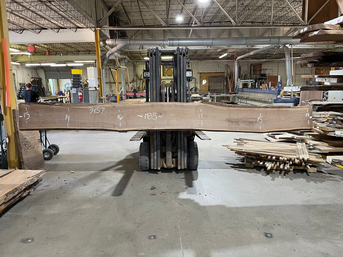 BLACK WALNUT (3457) 185” L x 14-17” W x 2.5” T