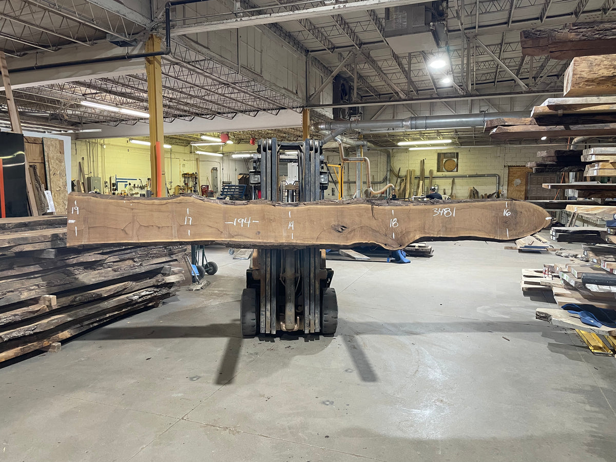 BLACK WALNUT (3481) 194” L x 14-19” W x 3” T