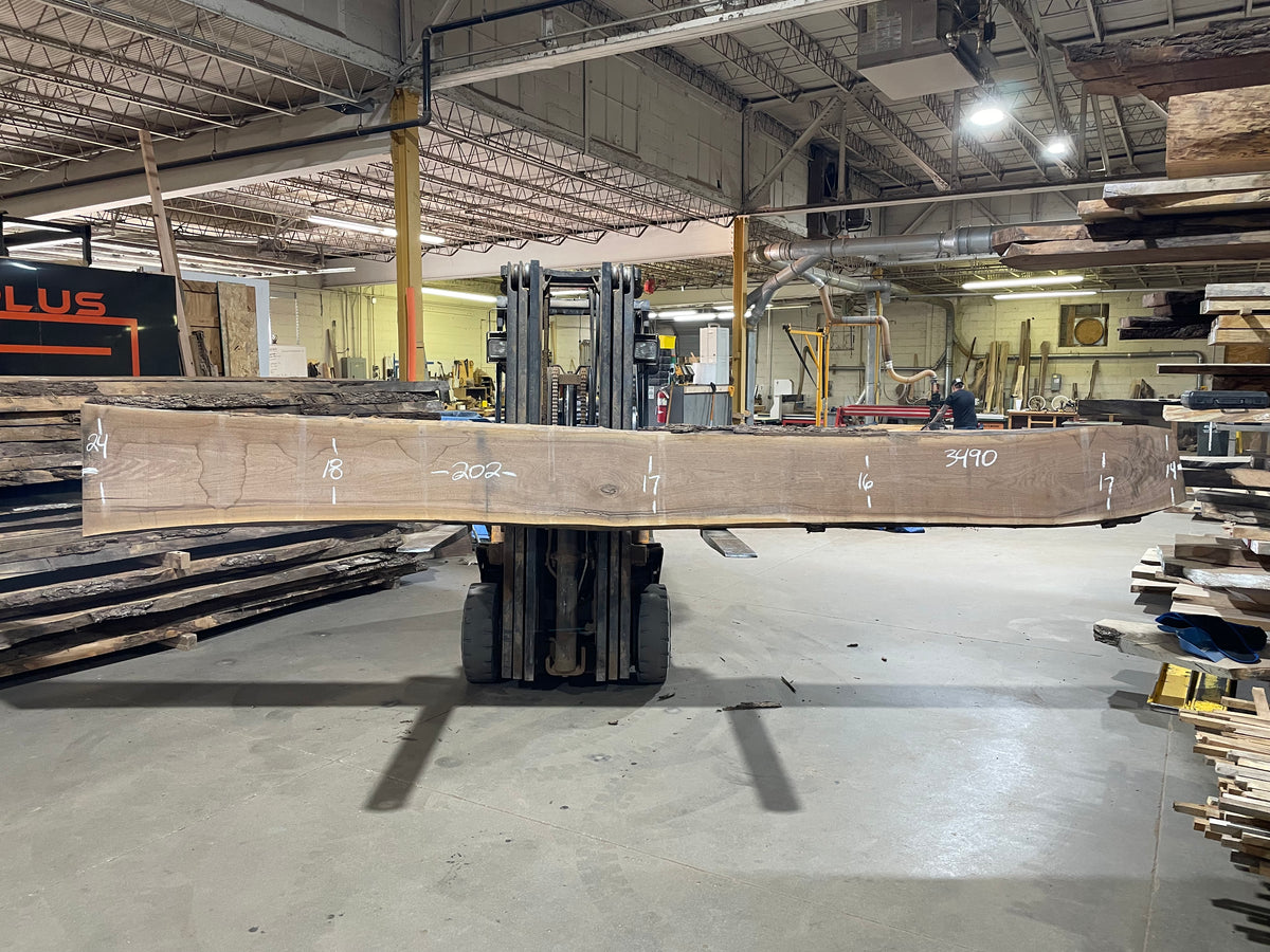 BLACK WALNUT (3490) 202” L x 14-24” W x 3” T