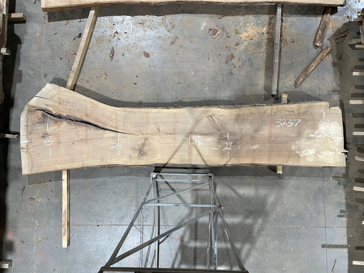 Pecan - (3237) 156&quot; L x 27-43&quot; W x 3 T (BOOKMATCH)