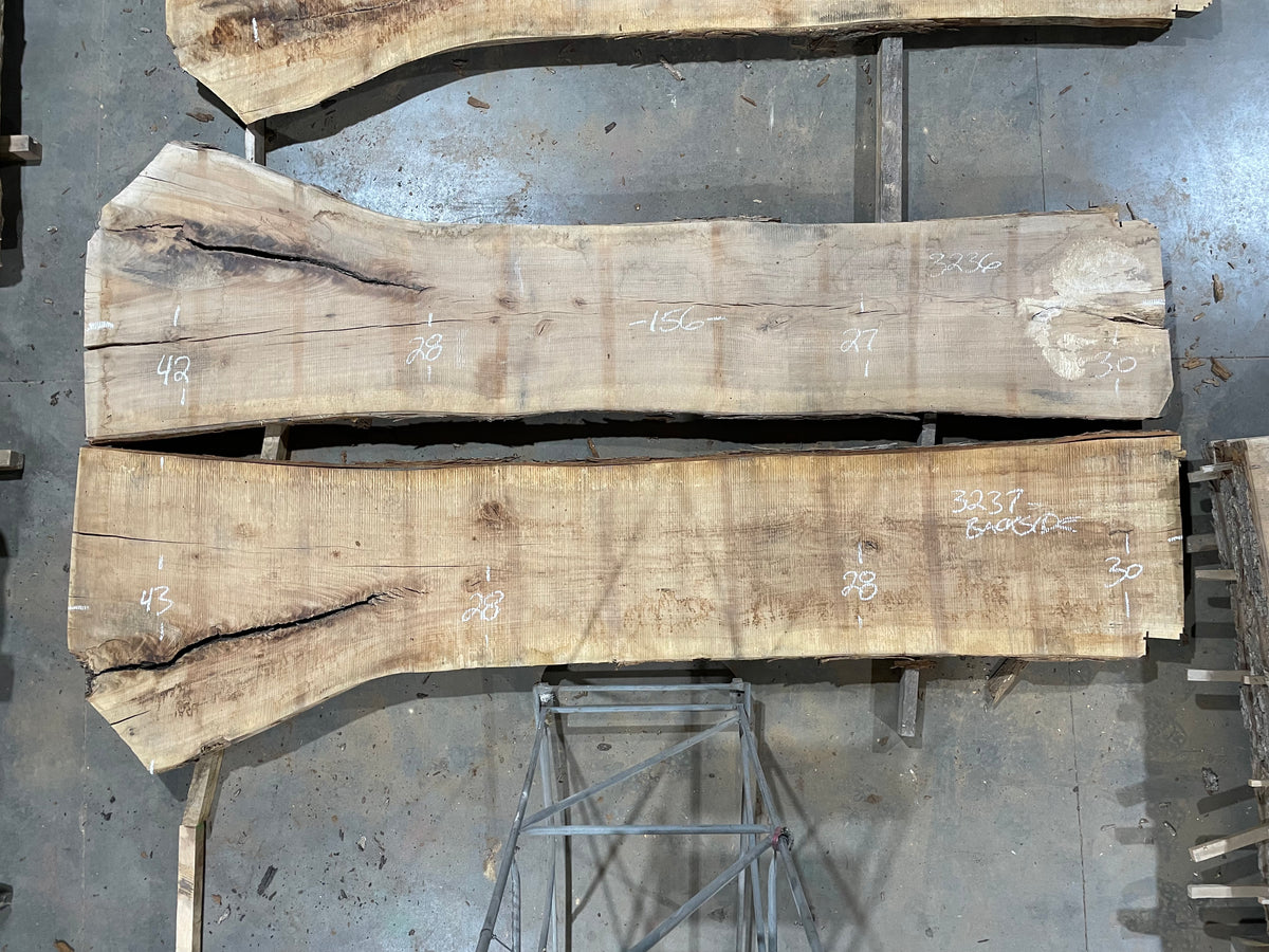 Pecan - (3237) 156&quot; L x 27-43&quot; W x 3 T (BOOKMATCH)