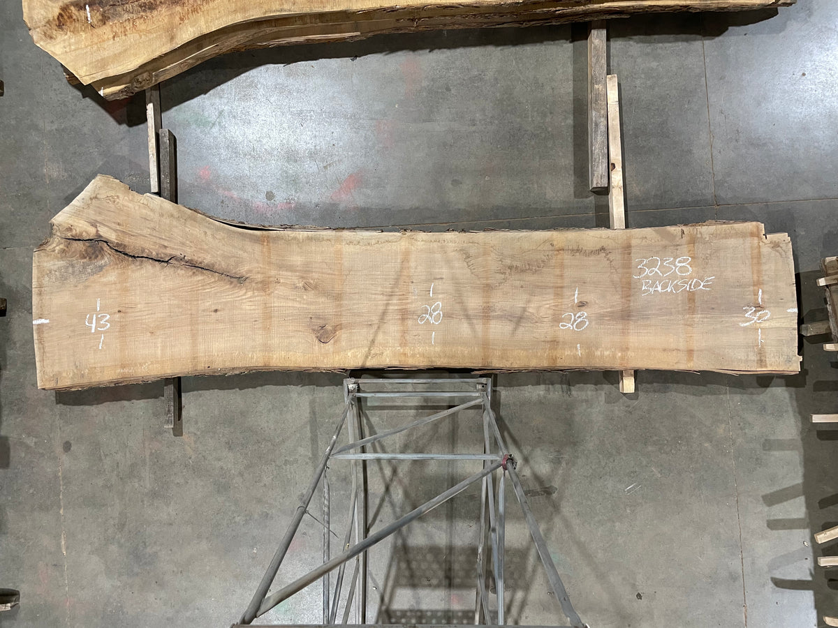 Pecan - (3238) 157&quot; L x 27-42&quot; W x 3 T (BOOKMATCH)