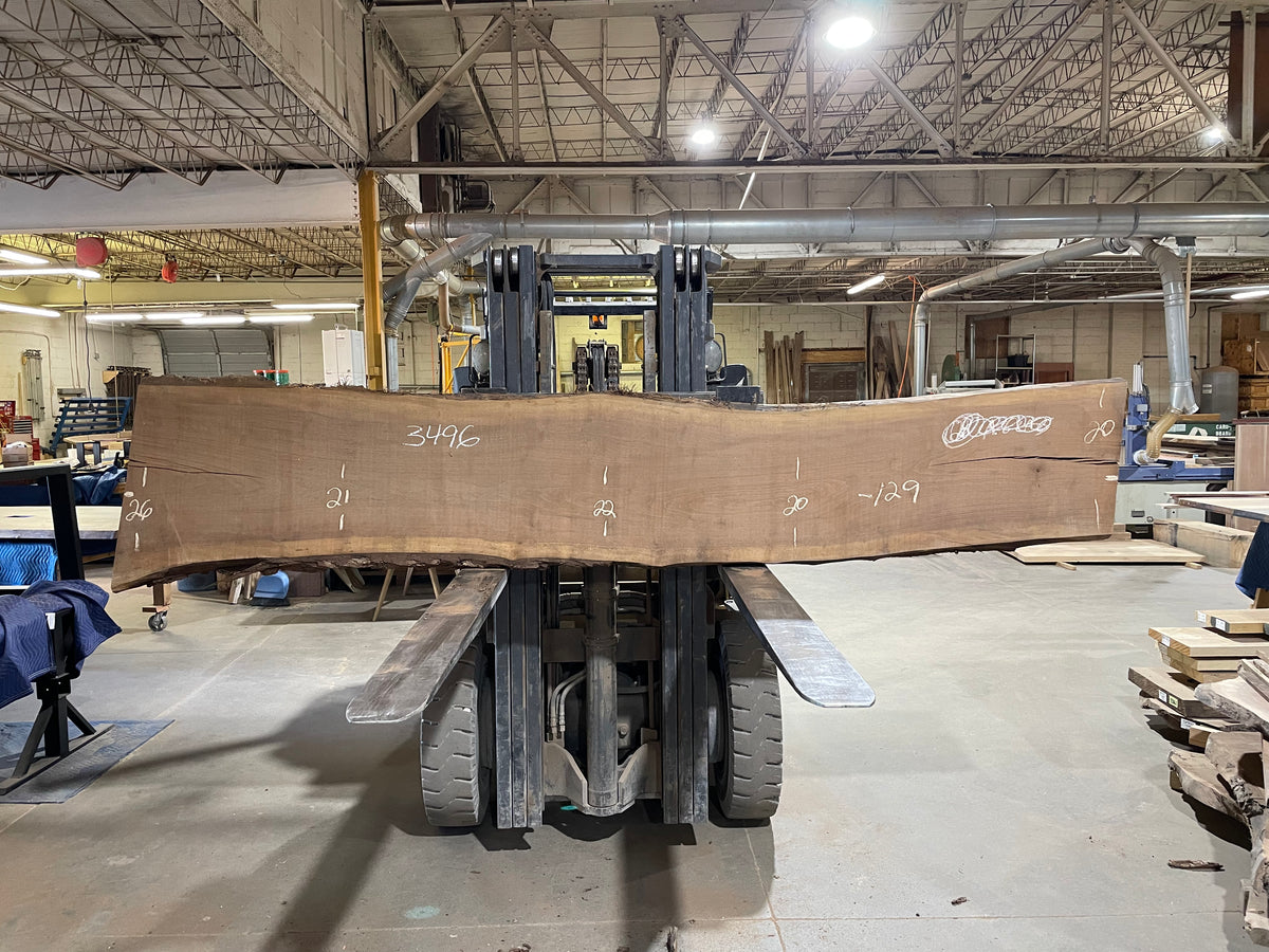 BLACK WALNUT (3496) 129” L x 20-26” W x 2.5” T