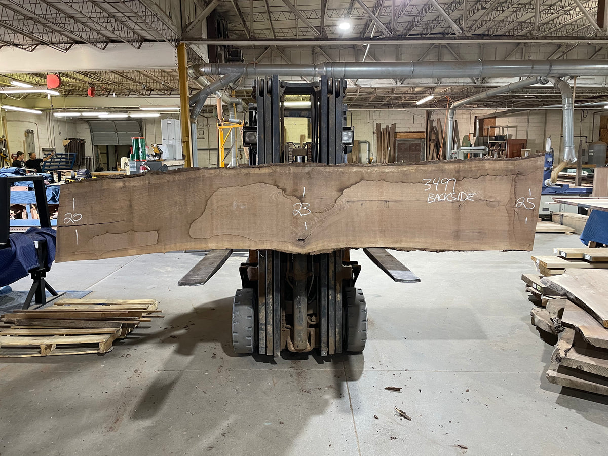 BLACK WALNUT (3497) 129” L x 18-23” W x 2.5” T