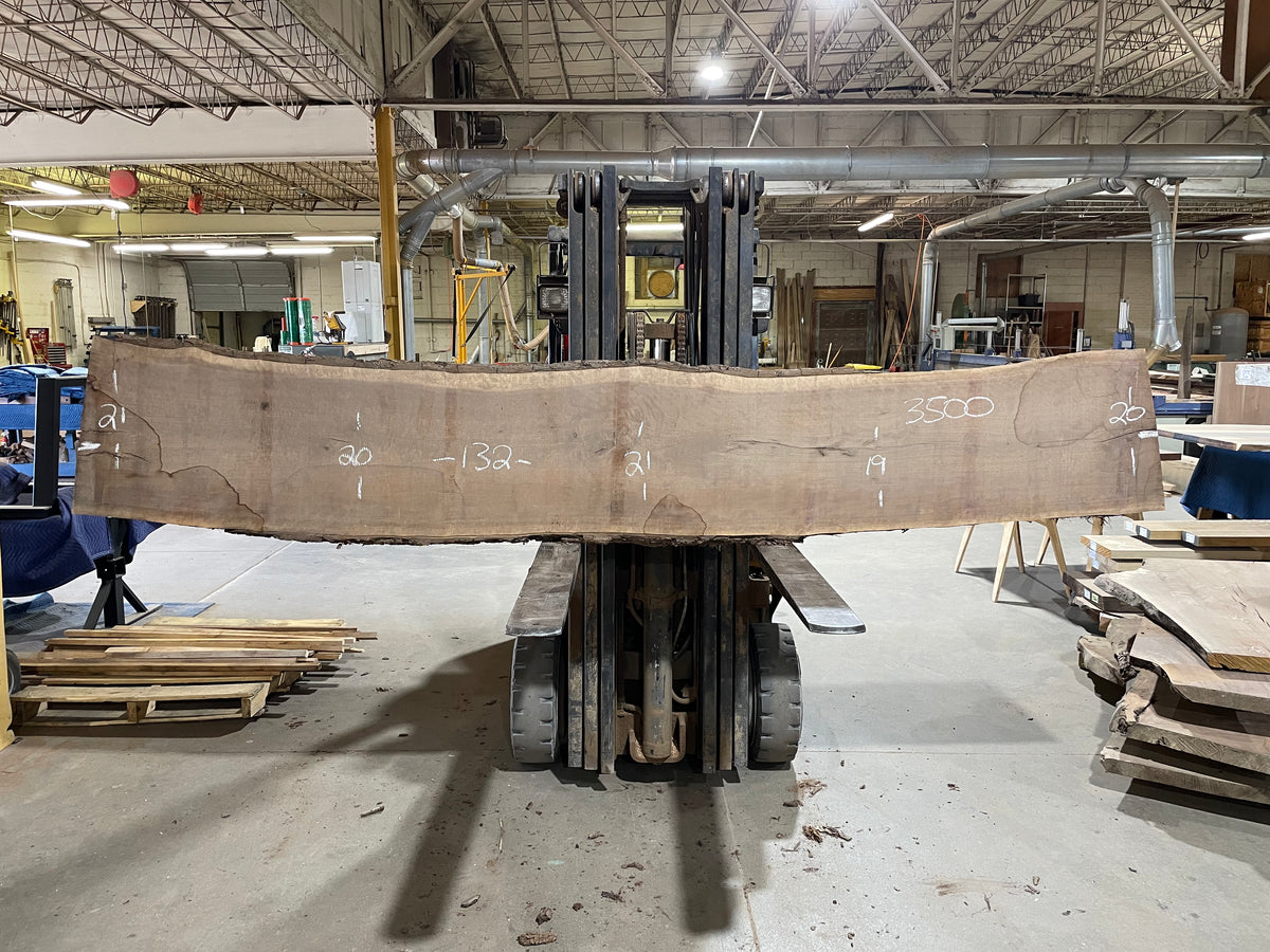 BLACK WALNUT (3500) 132” L x 19-21” W x 2.5” T