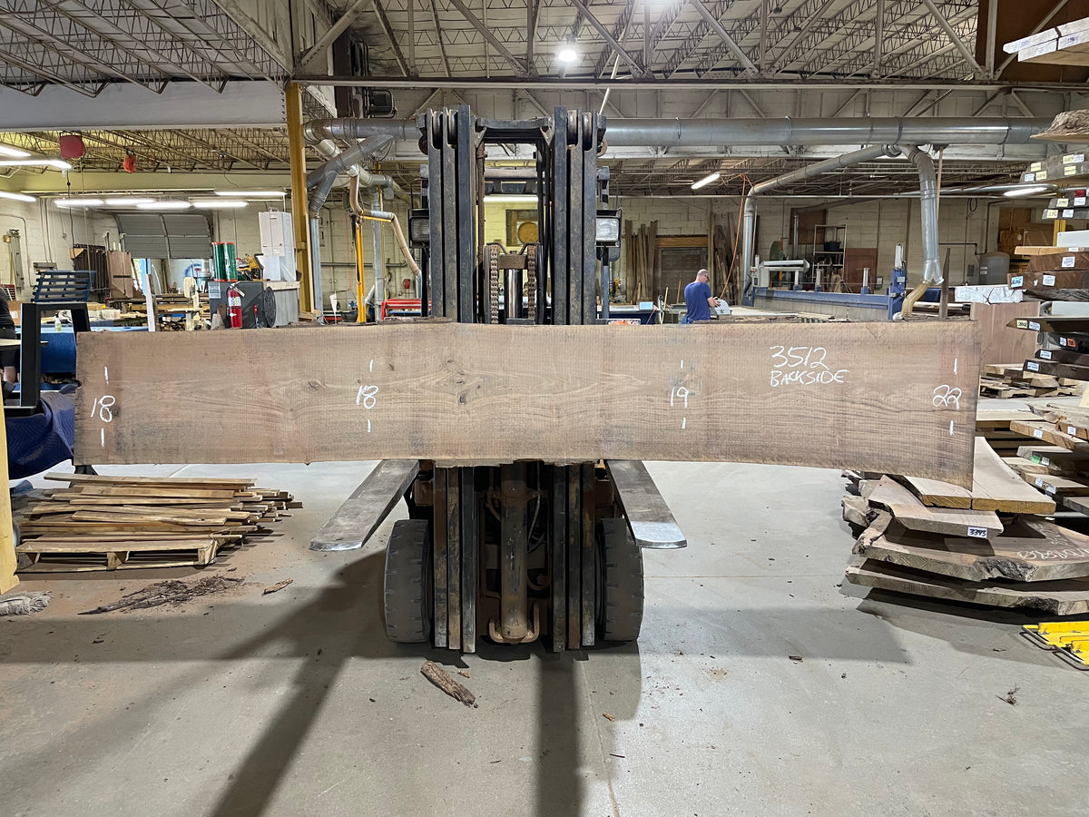 BLACK WALNUT (3512) 122” L x 15-20” W x 2.5” T