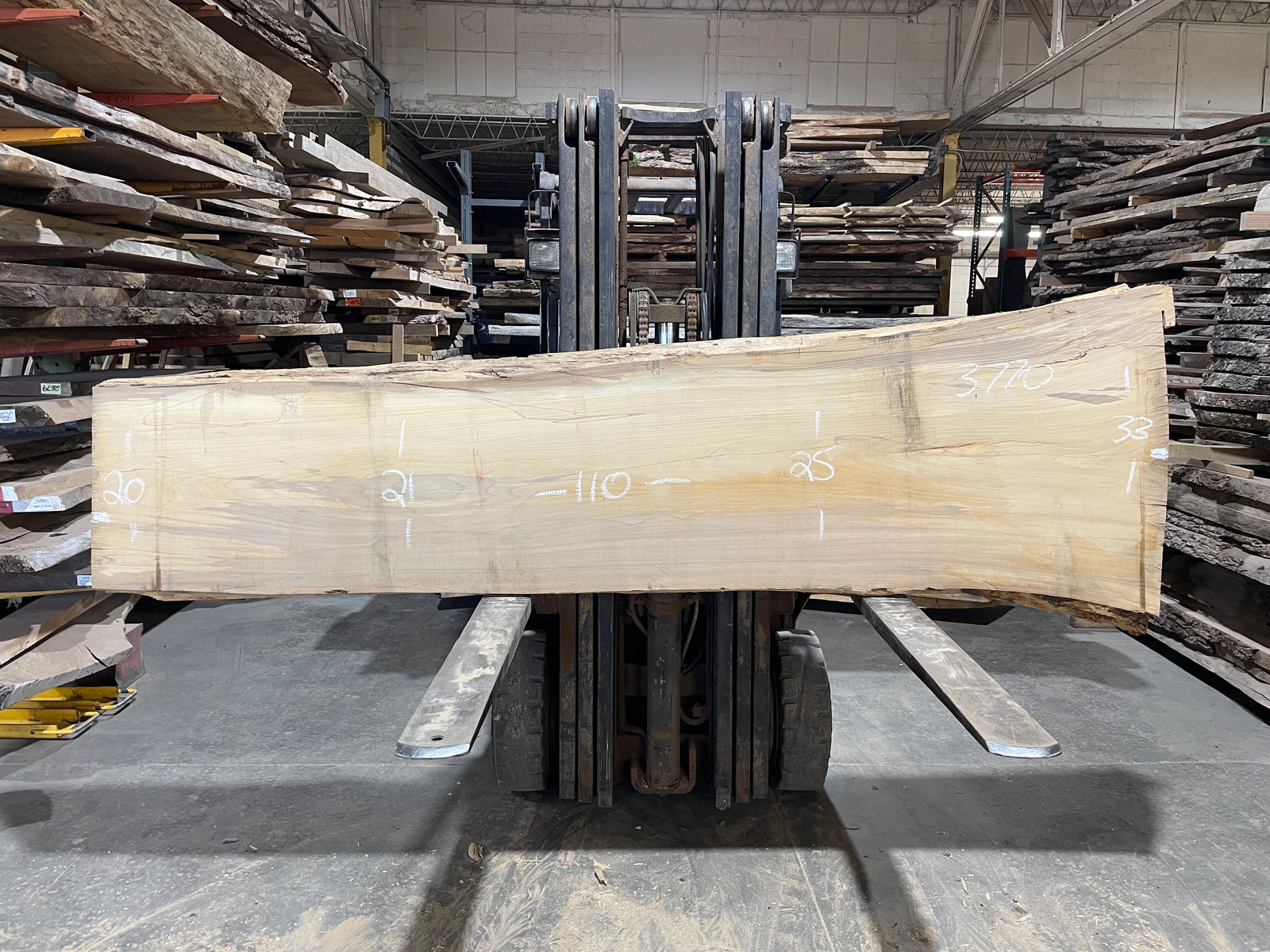 Siberian Elm (3770)  110” L x 20-33” W x 3” T