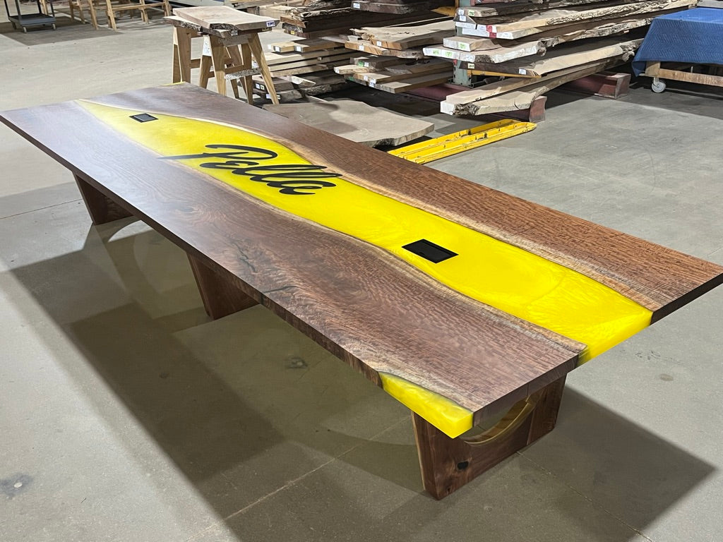 Black Walnut Epoxy River Conference Table