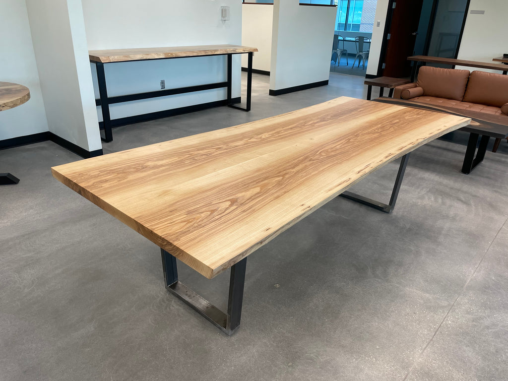 Live Edge Ash Dining Table - KC Custom Hardwoods