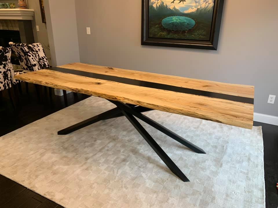 Live Edge Spalted Maple Dining Table