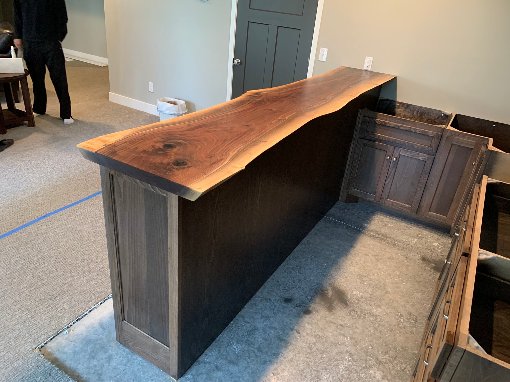 Double Live Edge Bar Top - KC Custom Hardwoods