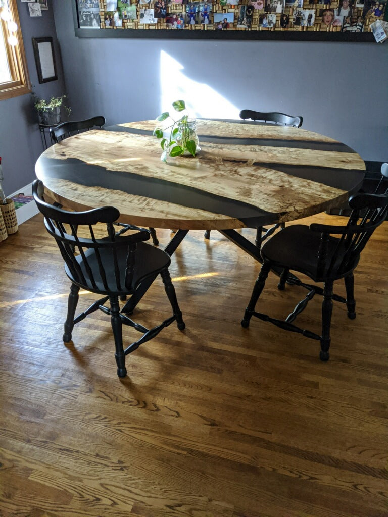 Maple Epoxy River Dining Table