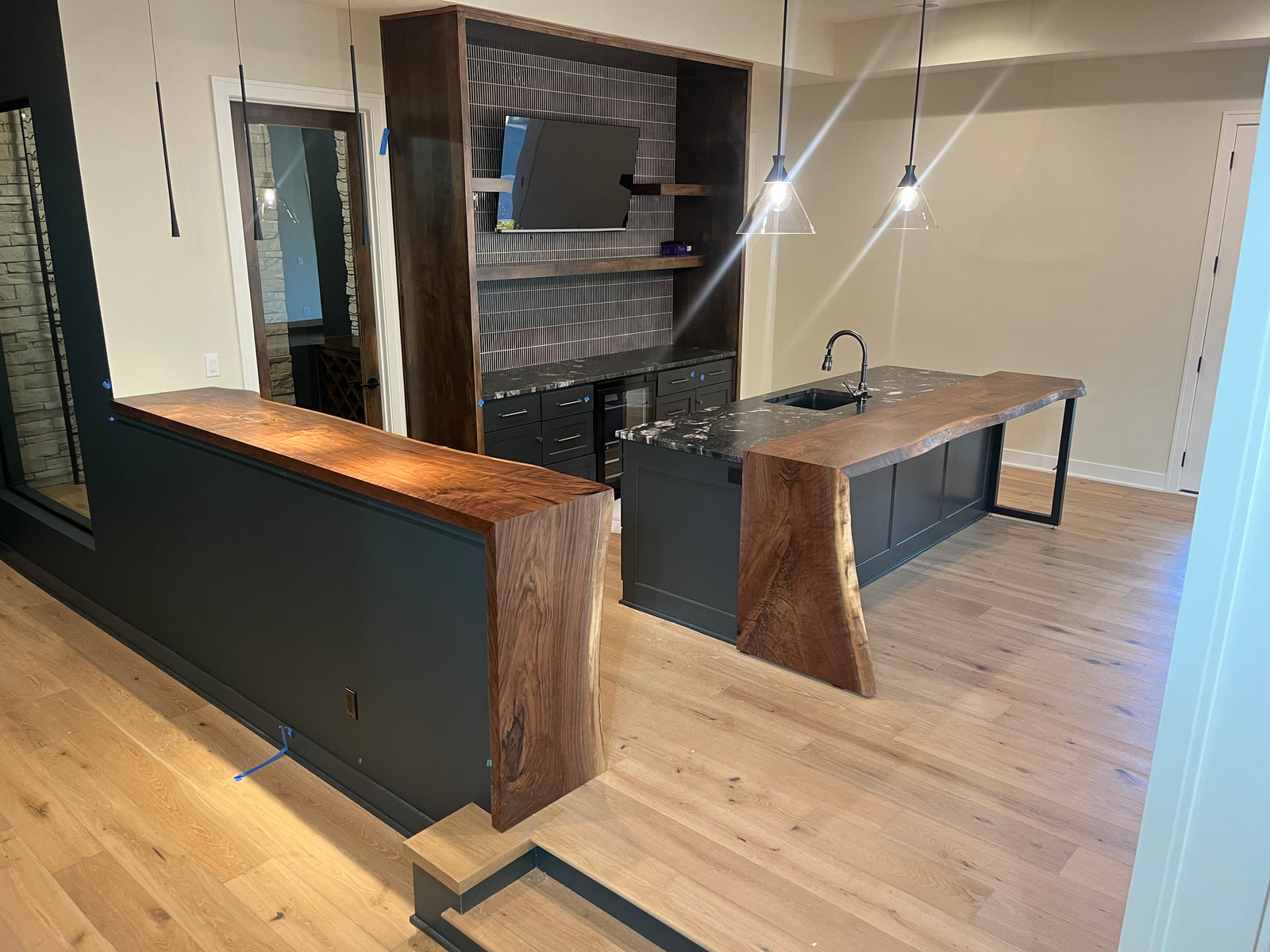 Walnut Waterfall Bartop