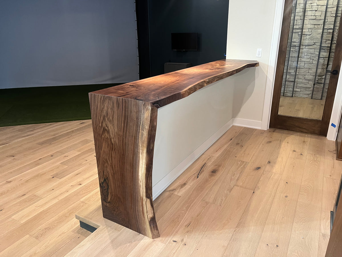 Walnut Waterfall Bartop
