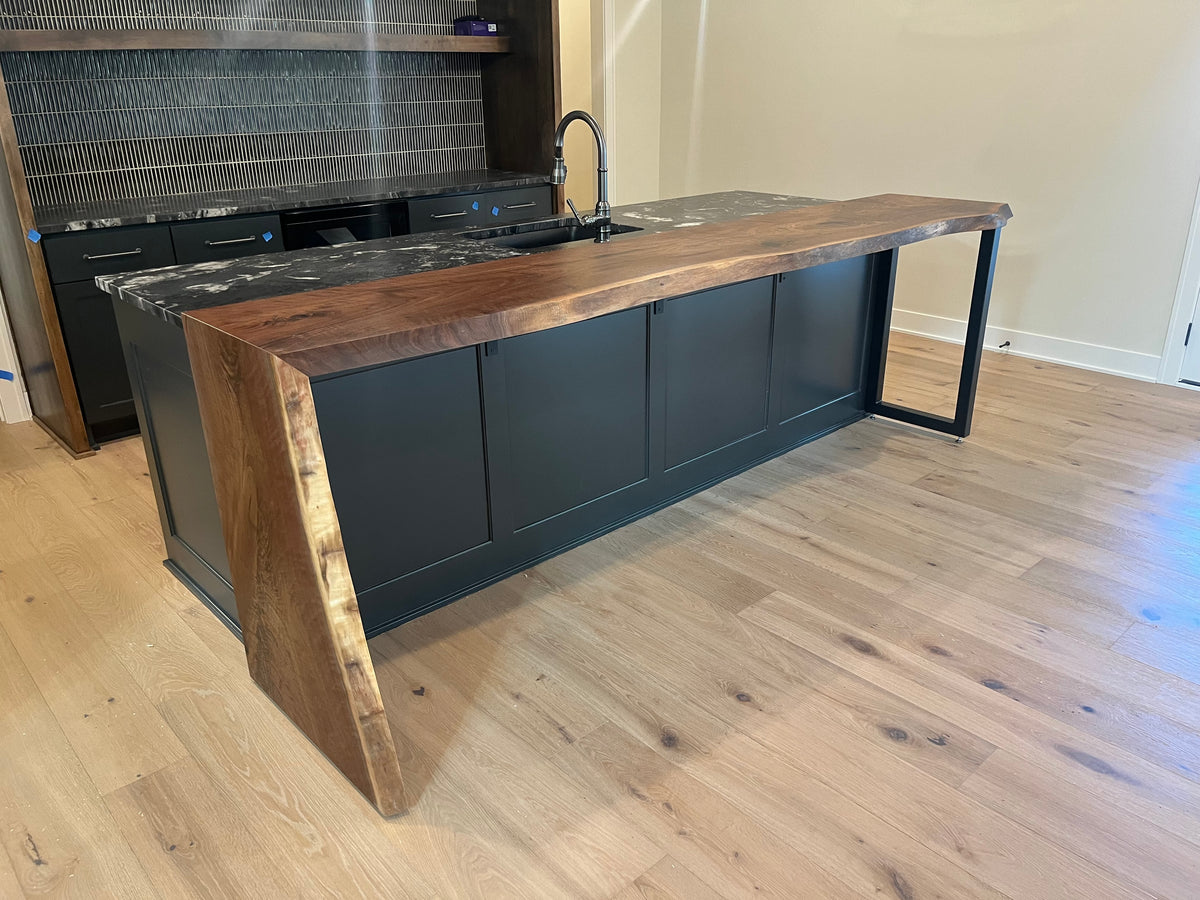 Walnut Waterfall Bartop