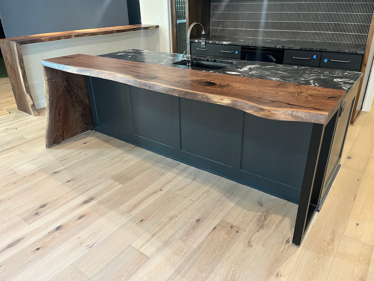 Walnut Waterfall Bartop