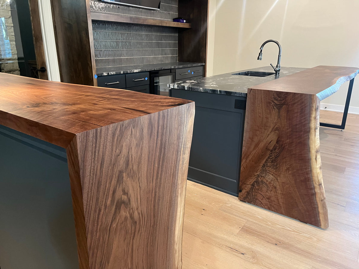 Walnut Waterfall Bartop